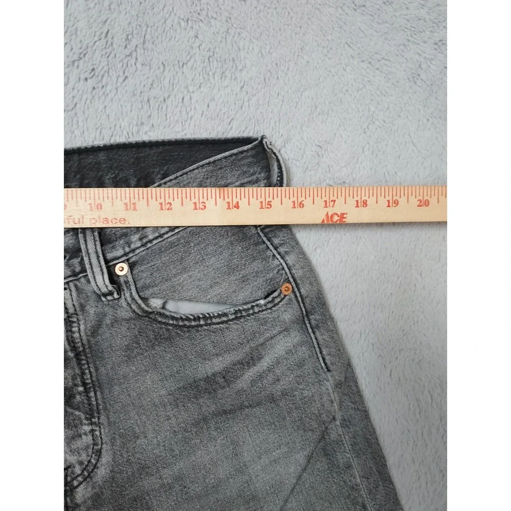 Levis Jean Shorts 501 93 Mens 31 Frayed Denim Button Fly Faded Black Grunge